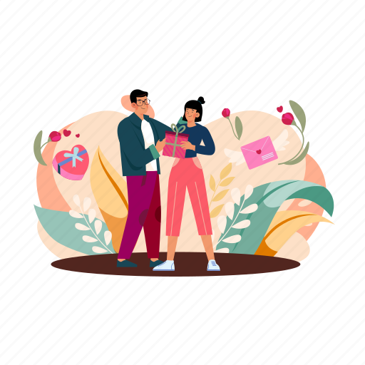 Woman day, valentines, party, anniversary, couple, wedding, sweet illustration - Download on Iconfinder