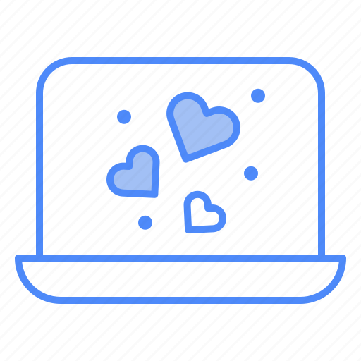 Laptop, love, heart, romantic, electronics icon - Download on Iconfinder