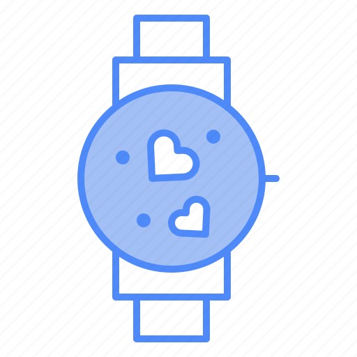 Smartwatch, time, heart, love, romance icon - Download on Iconfinder