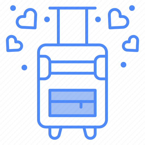 Luggage, travel, honeymoon, suitcase, love icon - Download on Iconfinder