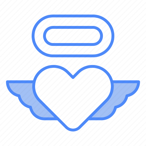 Angel, love, heart, wing, romantic icon - Download on Iconfinder