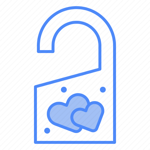 Honeymoon, door, knob, heart, hotel, love icon - Download on Iconfinder