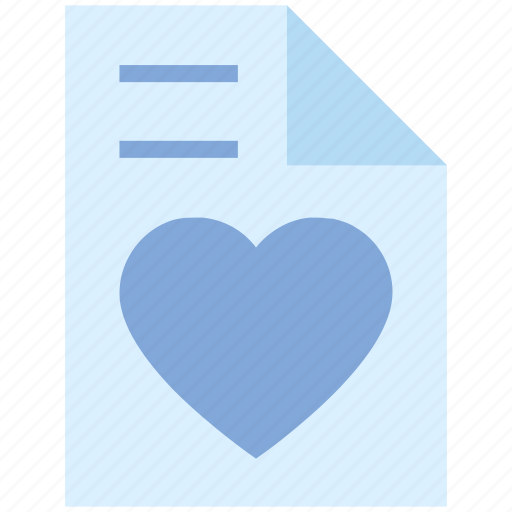 Document, favorite paper, file, heart, love, paper, valentine’s day icon - Download on Iconfinder