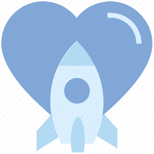 Heart, love, rocket, spaceship, travel, valentine’s day icon - Download on Iconfinder