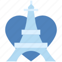 eiffel, famouse, france, heart, paris, tower, valentine’s day