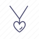 heart, love, necklace, pendant, present, valentine&#x27;s day, vday