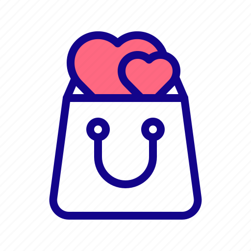 Shopping bag, bag, heart, love, valentine day icon - Download on Iconfinder