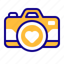 camera, photo, heart, love, valentine day