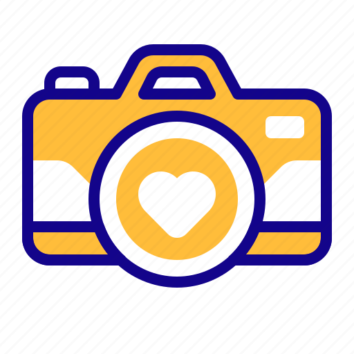 Camera, photo, heart, love, valentine day icon - Download on Iconfinder