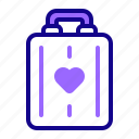 travel, suitcase, heart, love, valentine day