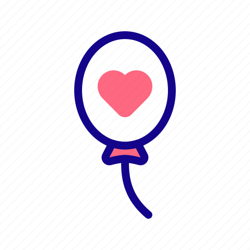 Ballon, celebration, heart, love, valentine day icon - Download on Iconfinder