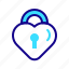 padlock, key, heart, love, valentine day 