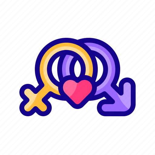 Gender, male, female, heart, love icon - Download on Iconfinder