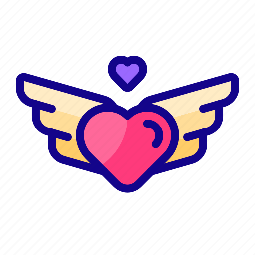 Heart wings, angel, heart, love, valentine day icon - Download on Iconfinder