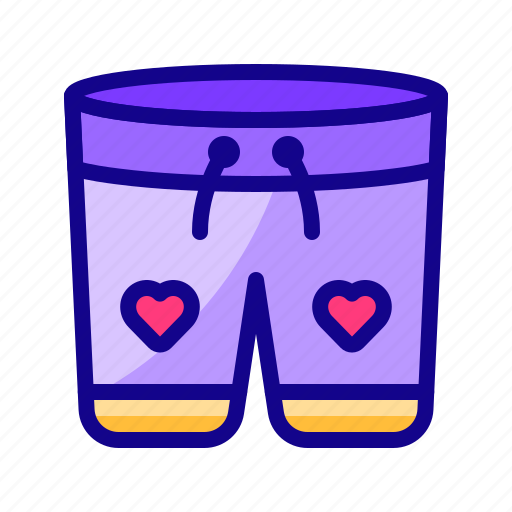 Short, pant, heart, love, valentine day icon - Download on Iconfinder