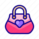 women bag, hand bag, heart, love, valentine day