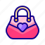 women bag, hand bag, heart, love, valentine day 