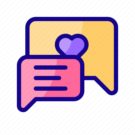 Chat, message, heart, love, valentine day icon - Download on Iconfinder