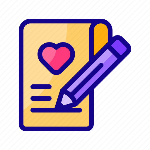 Love letter, letter, heart, love, valantine day icon - Download on Iconfinder