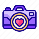 camera, photo, heart, love, valentine day