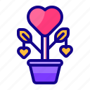 flower, heart, love, valentine day, plant
