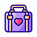 travel, suitcase, heart, love, valentine day