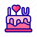 cake, birthday, anniversary, love, heart