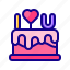 cake, birthday, anniversary, love, heart 