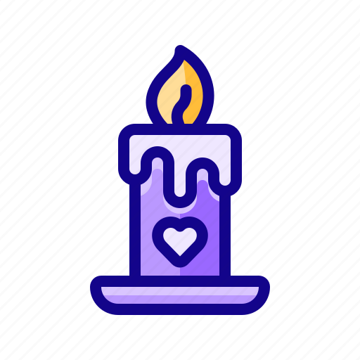Candle, heart, love, valentine day icon - Download on Iconfinder