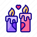 candles, heart, love, valentine day