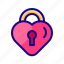 padlock, key, heart, love, valentine day 