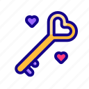 key, padlock, heart, love, valentine day