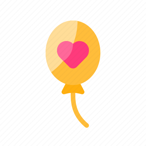 Ballon, celebration, heart, love, greeting card, party icon - Download on Iconfinder
