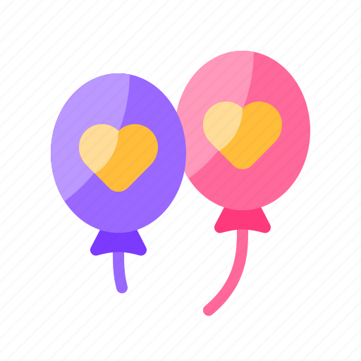 Ballons, celebration, heart, love, party, greeting card icon - Download on Iconfinder