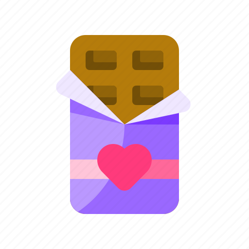 Snack, heart, love, chocolate bar, valentine day, chocolate icon - Download on Iconfinder