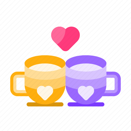Coffee, cups, tea, love, heart icon - Download on Iconfinder