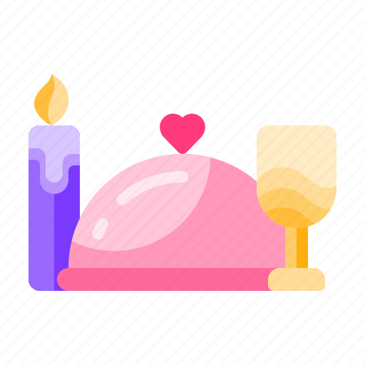 Dinner, candle, wine, love, romance icon - Download on Iconfinder