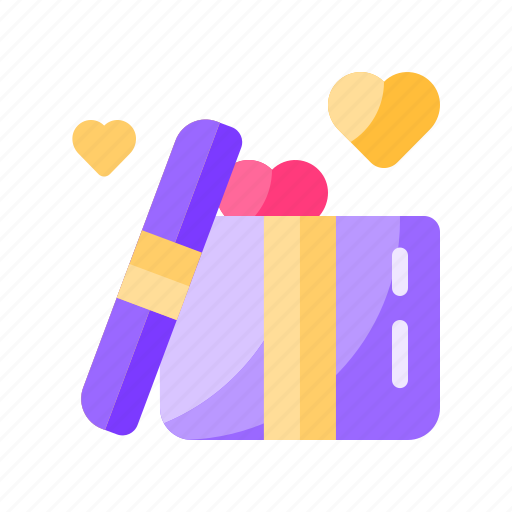 Gift, box, open, heart, love, valentine day icon - Download on Iconfinder