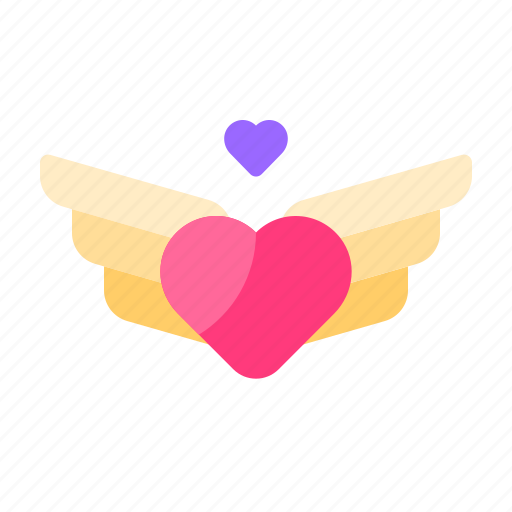 Heart, wings, angel, love, valentine day icon - Download on Iconfinder