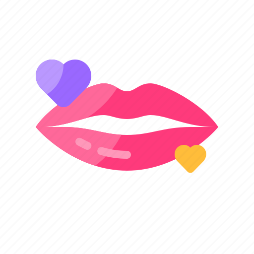 Kiss, lips, heart, love, valentine day icon - Download on Iconfinder