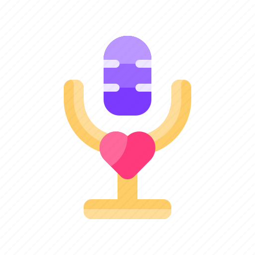 Microphone, record, audio, love, mic icon - Download on Iconfinder