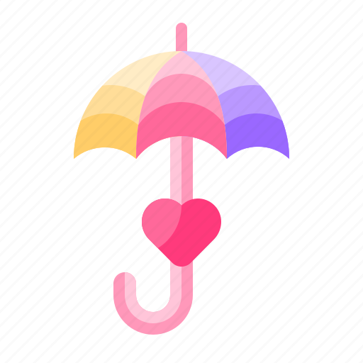 Umbrella, rain, heart, love, valentine day icon - Download on Iconfinder