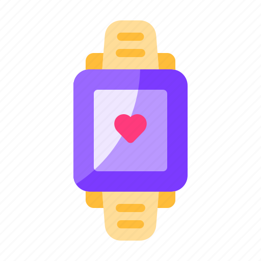 Watch, time, heart, love, valentine day icon - Download on Iconfinder