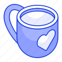 teacup, love, tea, cup, heart, valentine, beverage