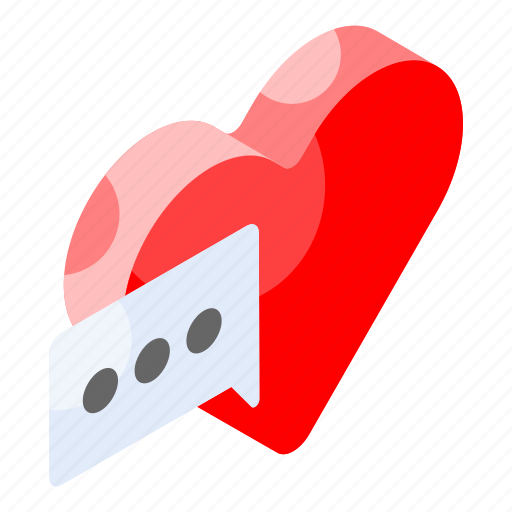 Romantic, chat, message, romance, heart, bubble, love icon - Download on Iconfinder
