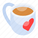teacup, love, tea, cup, heart, valentine, beverage