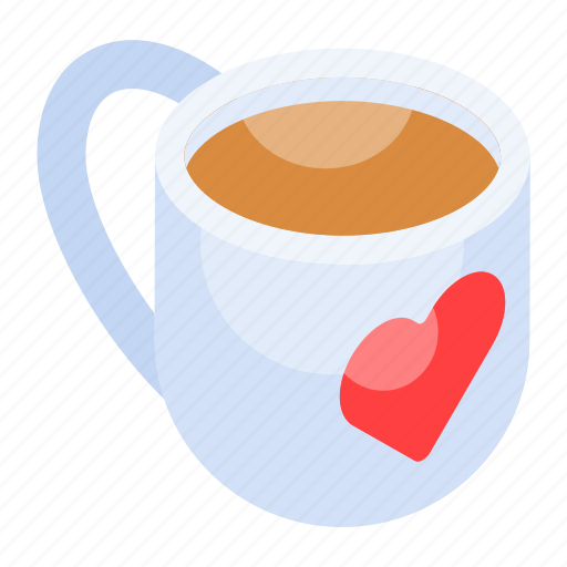 Teacup, love, tea, cup, heart, valentine, beverage icon - Download on Iconfinder