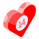 valentines, day, 14th, february, heart, love, affection