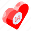 valentines, day, 14th, february, heart, love, affection 