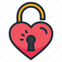 heart, lock, love, romance, valentine, unlock